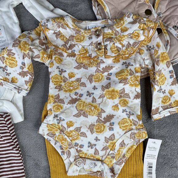 Nicole Miller Disney Baby 0-3M Outfit Lot Set Mickey Fall Floral Pants Vest NWT - Picture 4 of 14